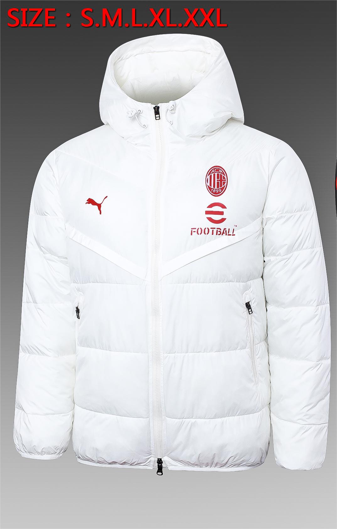 AAA Quality AC Milan 23/24 Cotton Coat - White